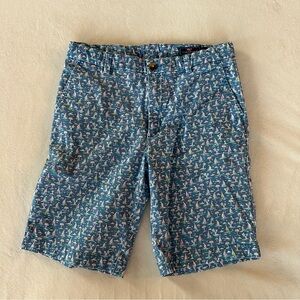 Vineyard Vines Boys 14 Atlantic Sail Breaker Stretch Shorts Blue Palm Sailboats